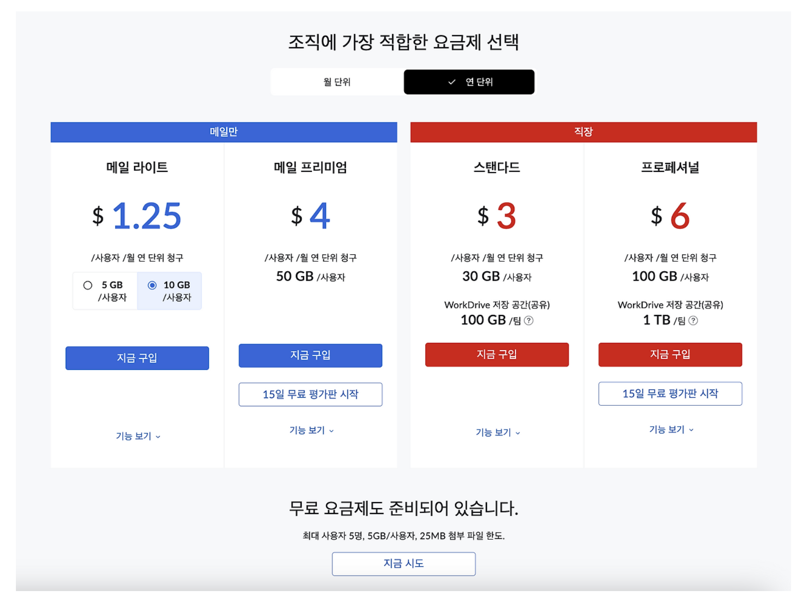 무료 도메인 이메일 쉽게 만들기 (feat. 나만의 이메일 만들기) 3 2. Zoho Mail 가입하기